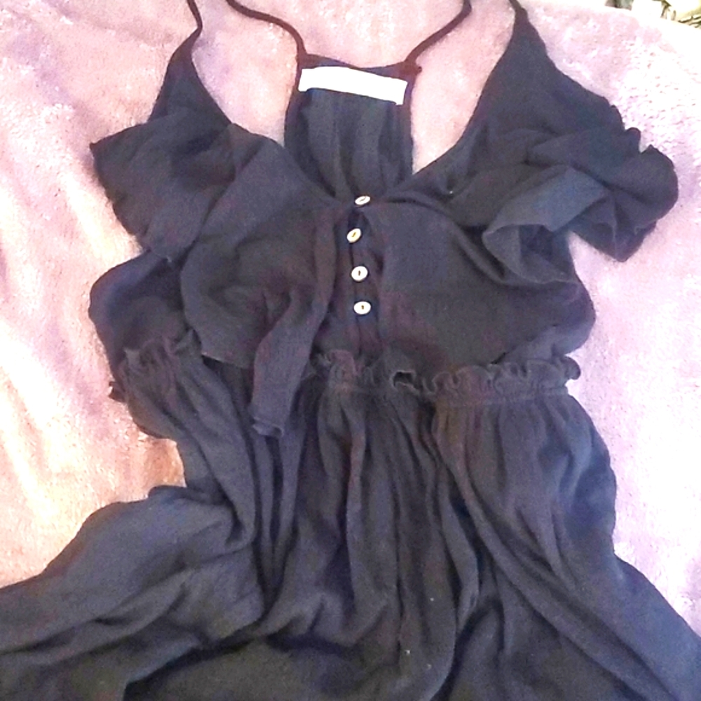Free People Black Swing Dress